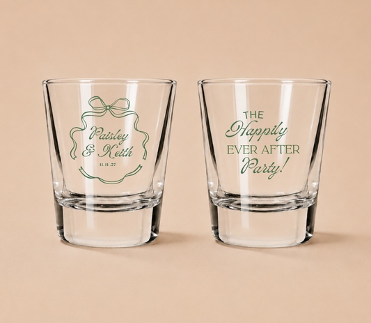 Personalized Elegant Wedding Shot Glasses