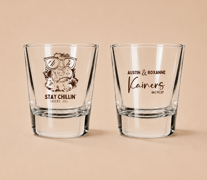 Personalized Funny Pet Wedding Shot Glasses