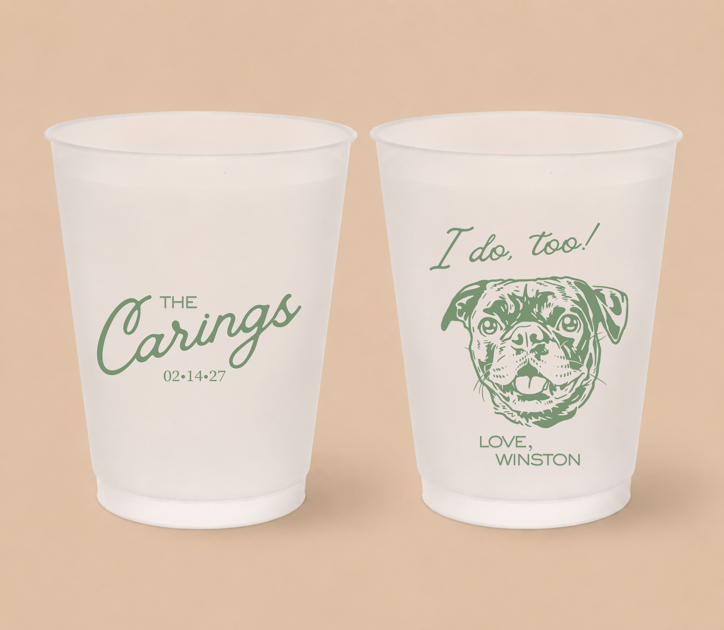 Personalized I Do, Too Dog Frosted Cups