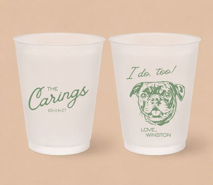 Personalized I Do, Too Dog Frosted Cups