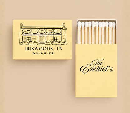 Personalized Iriswoods Wedding Matchboxes
