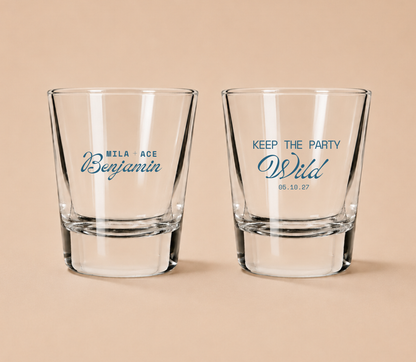 Personalized Modern Wild Wedding Shot Glasses