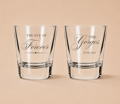 Personalized Night Before Wedding Shot Glasses