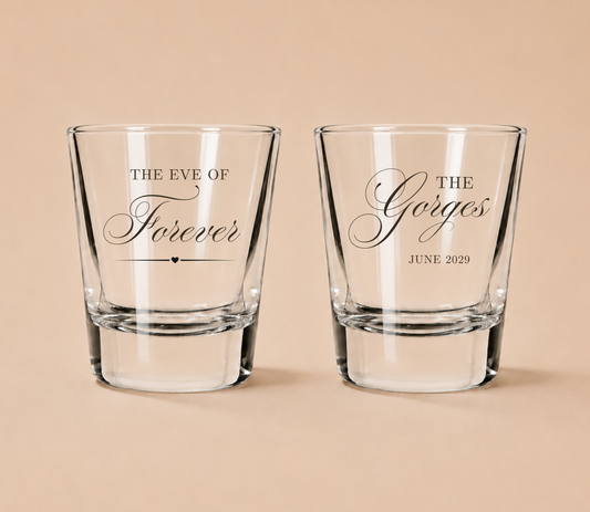 Personalized Night Before Wedding Shot Glasses