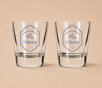 Personalized Oyster Wedding Shot Glasses