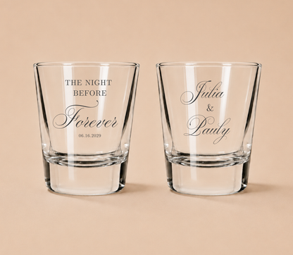 Personalized Rehearsal Dinner Shot Glasses