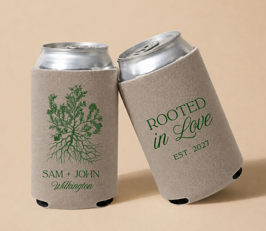 Personalized Rooted In Love Can Coolers