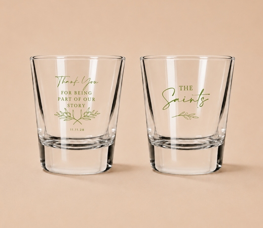 Personalized Thank You Wedding Shot Glasses