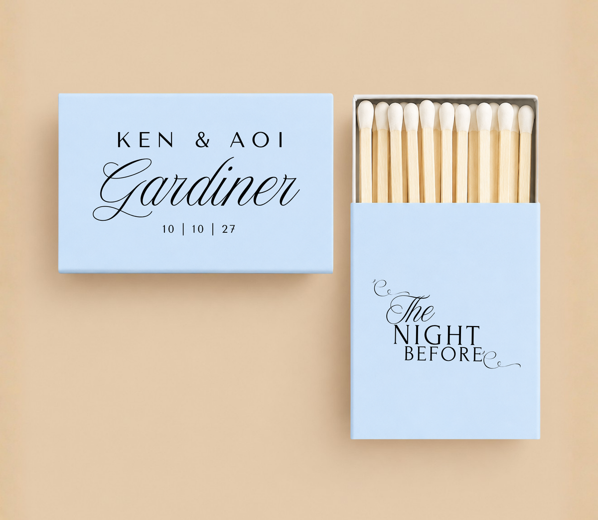 Personalized The Night Before Wedding Matchboxes