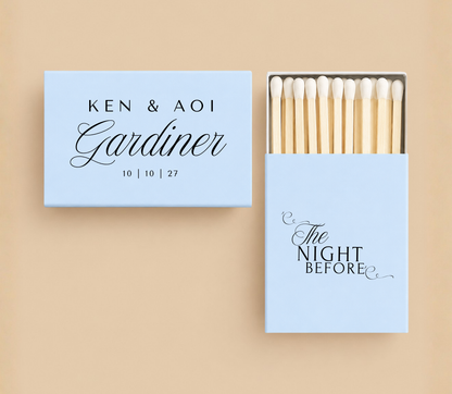 Personalized The Night Before Wedding Matchboxes