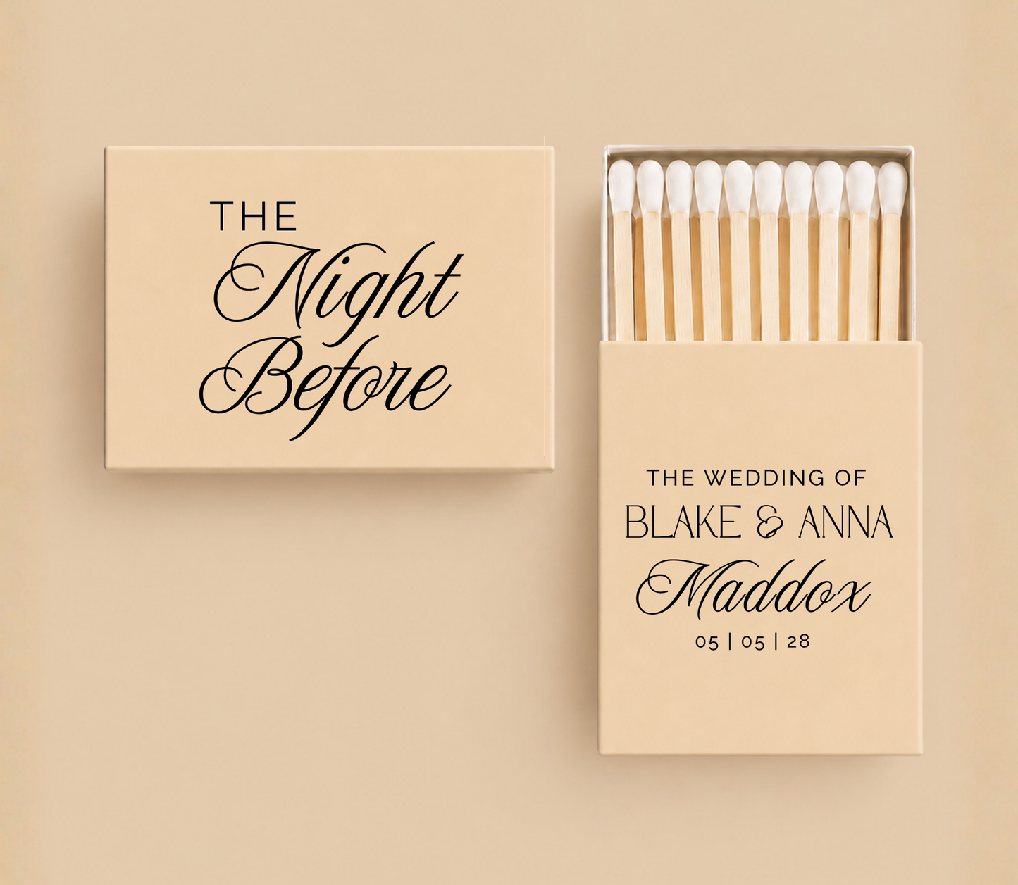 Personalized Wedding Weekend Matchboxes