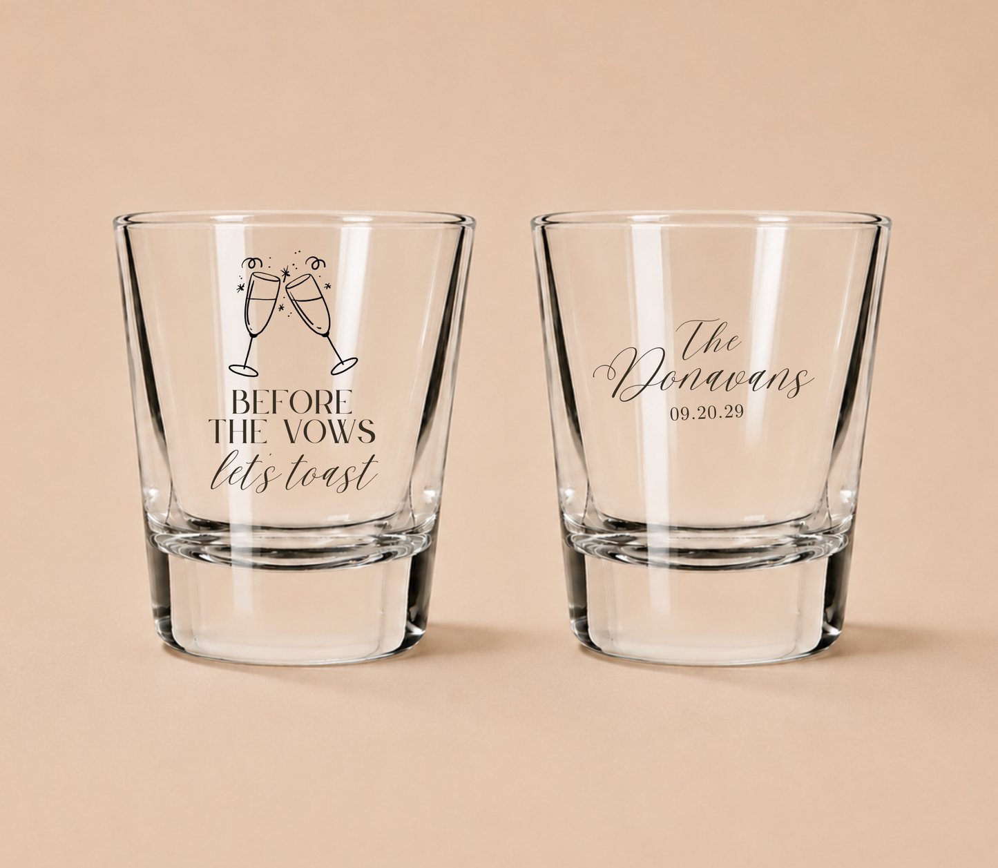 Personalized Wedding Welcome Party Shot Glasses
