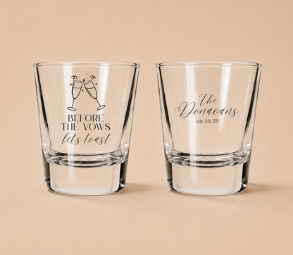 Personalized Wedding Welcome Party Shot Glasses