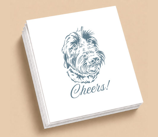 Personalized Pet Illustration Portrait Wedding Napkins