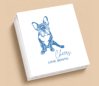Personalized Pet Portrait Wedding Napkins