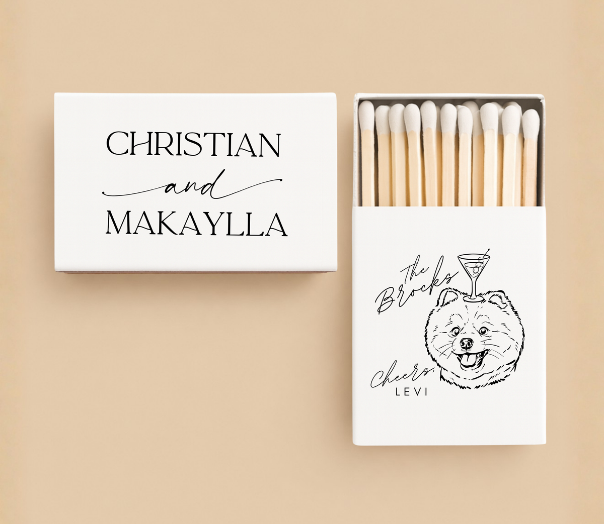 Pet with cocktail wedding Matchbox