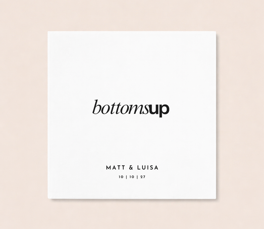 Bottoms Up Personalized Wedding Reception Napkins