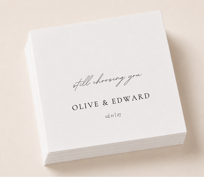 Still Choosing You wedding cocktail napkins