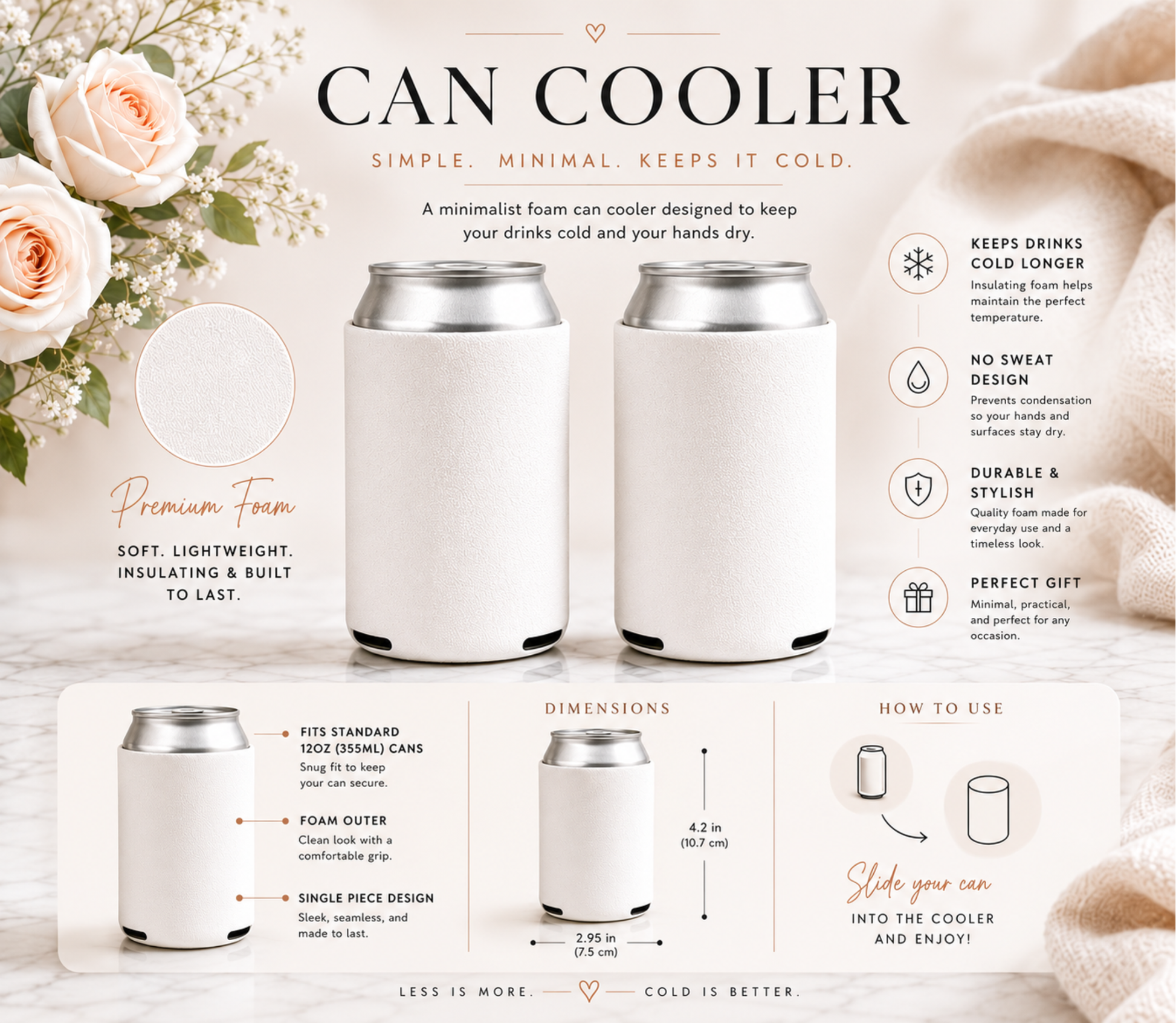 Personalized Wedding Regular Size Can Coolers