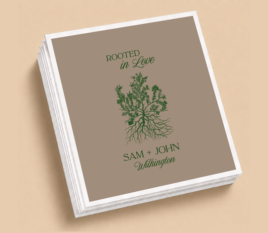 Personalized Rooted in Love Wedding Table Napkins