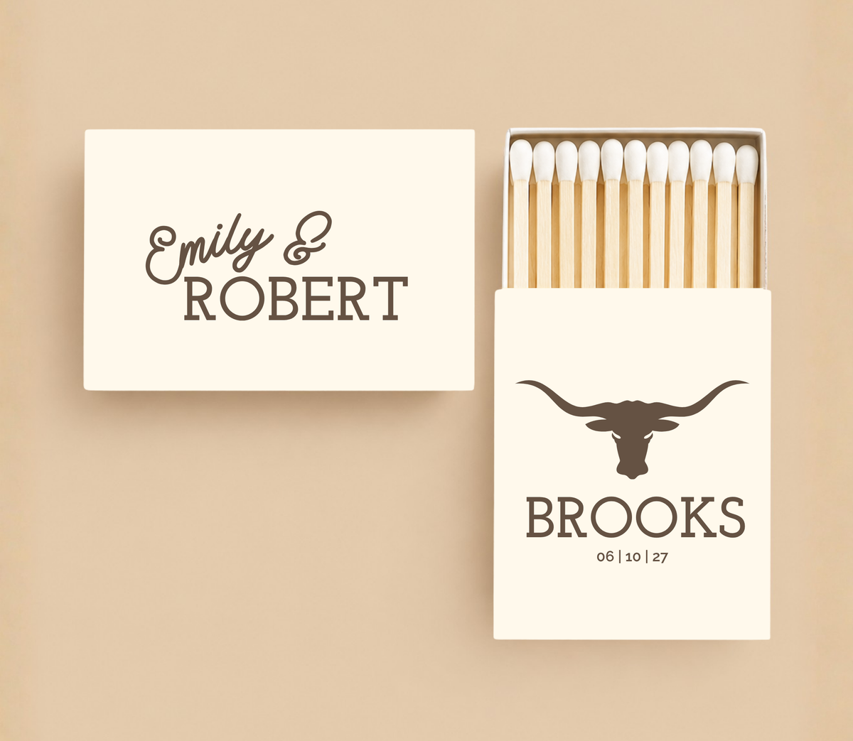 Rustic Western Match Set Ceremony Keepsake