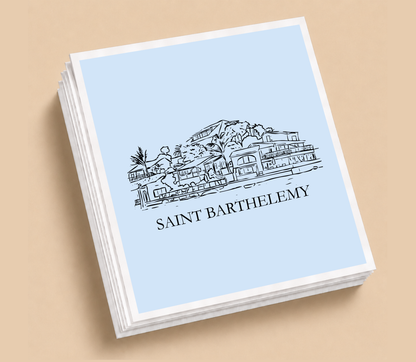 Personalized Saint Barthelemy Wedding Table Napkins