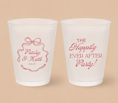 Personalized Happily Ever After Party Frosted Cups