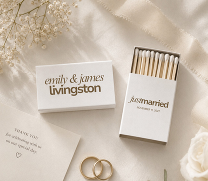 Just Married Wedding Matchboxes