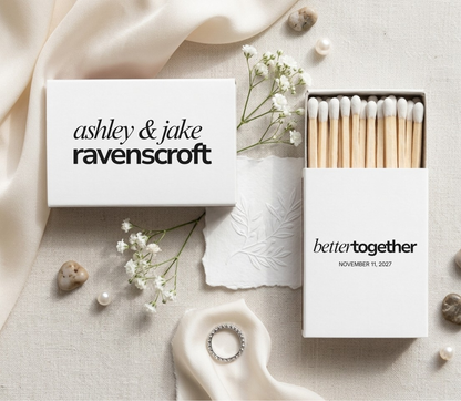 Better Together Wedding Matchboxes