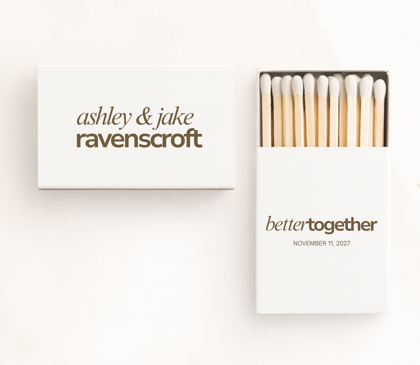 Better Together Wedding Matchboxes