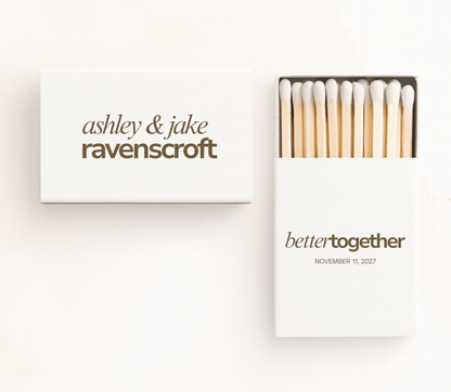 Better Together Wedding Matchboxes