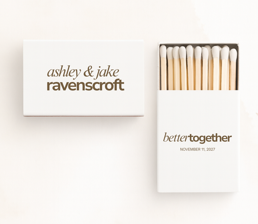 Better Together Wedding Matchboxes