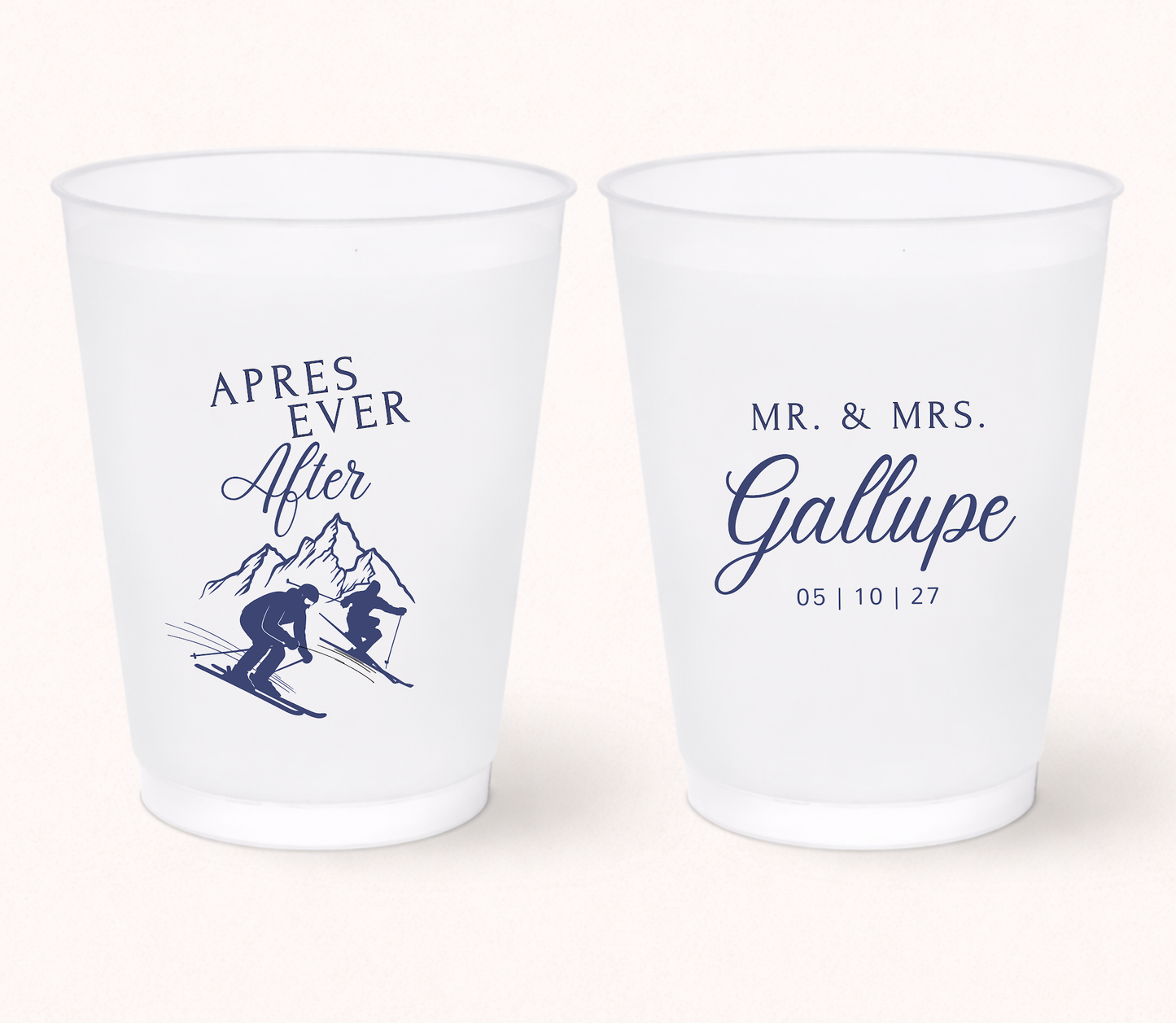Custom ski wedding frosted cups
Personalized winter wedding cups
Mountain ski wedding favor
Custom frosted cups with names and wedding date
Ski resort wedding drinkware