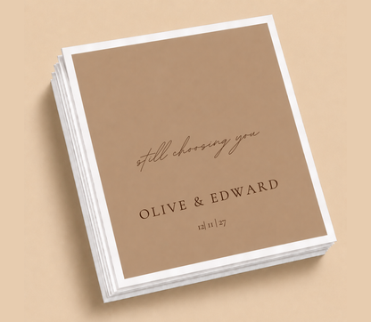 Personalized Still Choosing You Wedding Table Napkins
