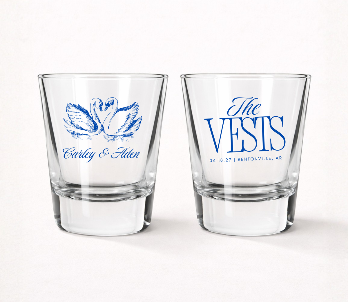 Swan wedding shot glasses personalized with names
Elegant swan wedding favor shot glasses
Custom wedding shot glasses with swan design
Romantic wedding keepsake glasses
Personalized wedding favor shot glasses
Classic swan wedding reception favors