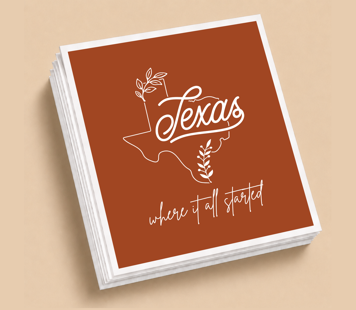 Personalized Texas Wedding Table Napkins