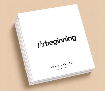 Personalized The Beginning Wedding Napkins