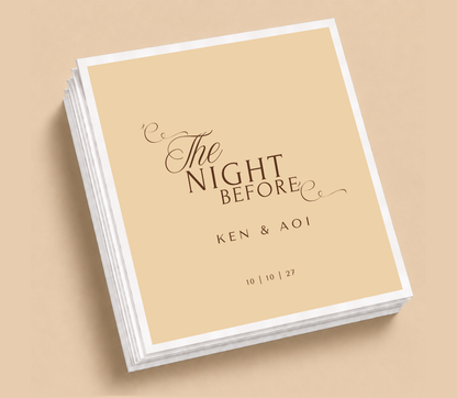 Personalized The Night Before Wedding Table Napkin
