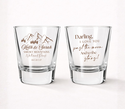 Tomorrow We Say I Do Tonight We Party wedding shot glasses
Personalized wedding welcome party shot glasses
Custom rehearsal dinner shot glasses
Wedding eve celebration shot glasses
Personalized family name wedding favors
Wedding weekend keepsake shot glasses