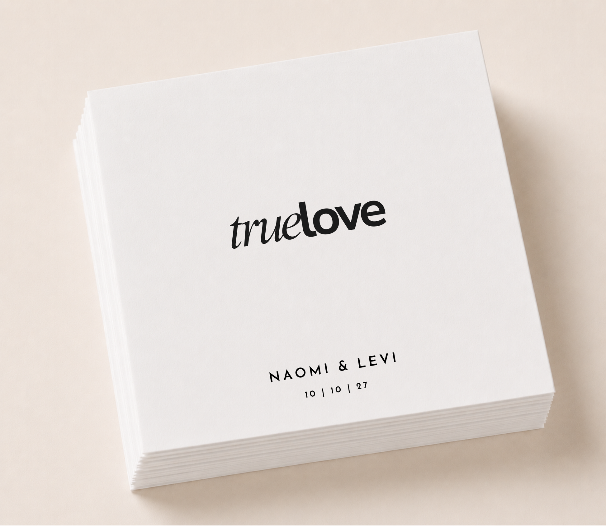Personalized modern wedding napkins