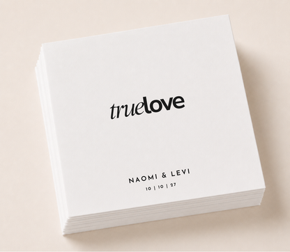 Personalized modern wedding napkins