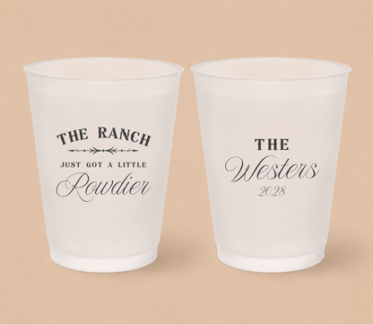 Personalized Ranch Wedding Frosted Cups
