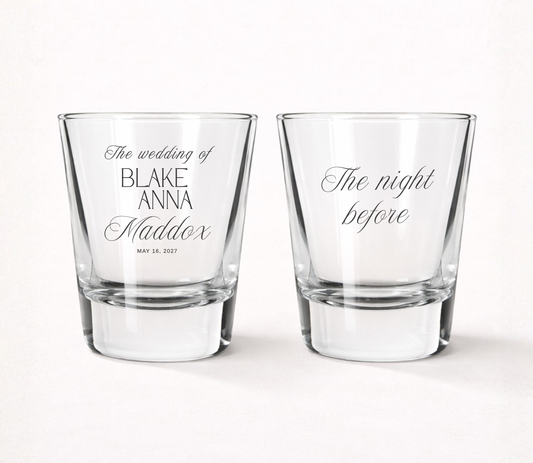 The Wedding Of Shot Glasses, Personalized Wedding Shot Glasses, Wedding Welcome Party Favors, Rehearsal Dinner Favors, Wedding Weekend Favors, Custom Wedding Shot Glasses, Personalized Wedding Keepsakes, Wedding Celebration Favors, Bridal Party Shot Glasses, Wedding Guest Favors.