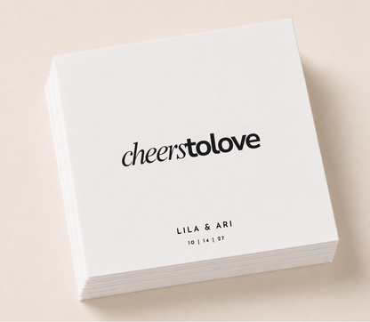 Modern wedding reception napkins