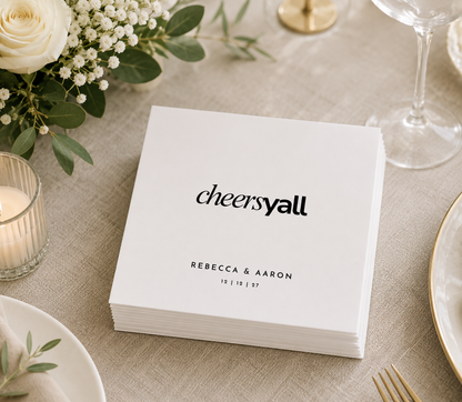 Southern wedding cocktail napkins
