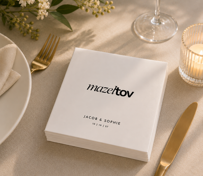 Personalized Jewish wedding napkins