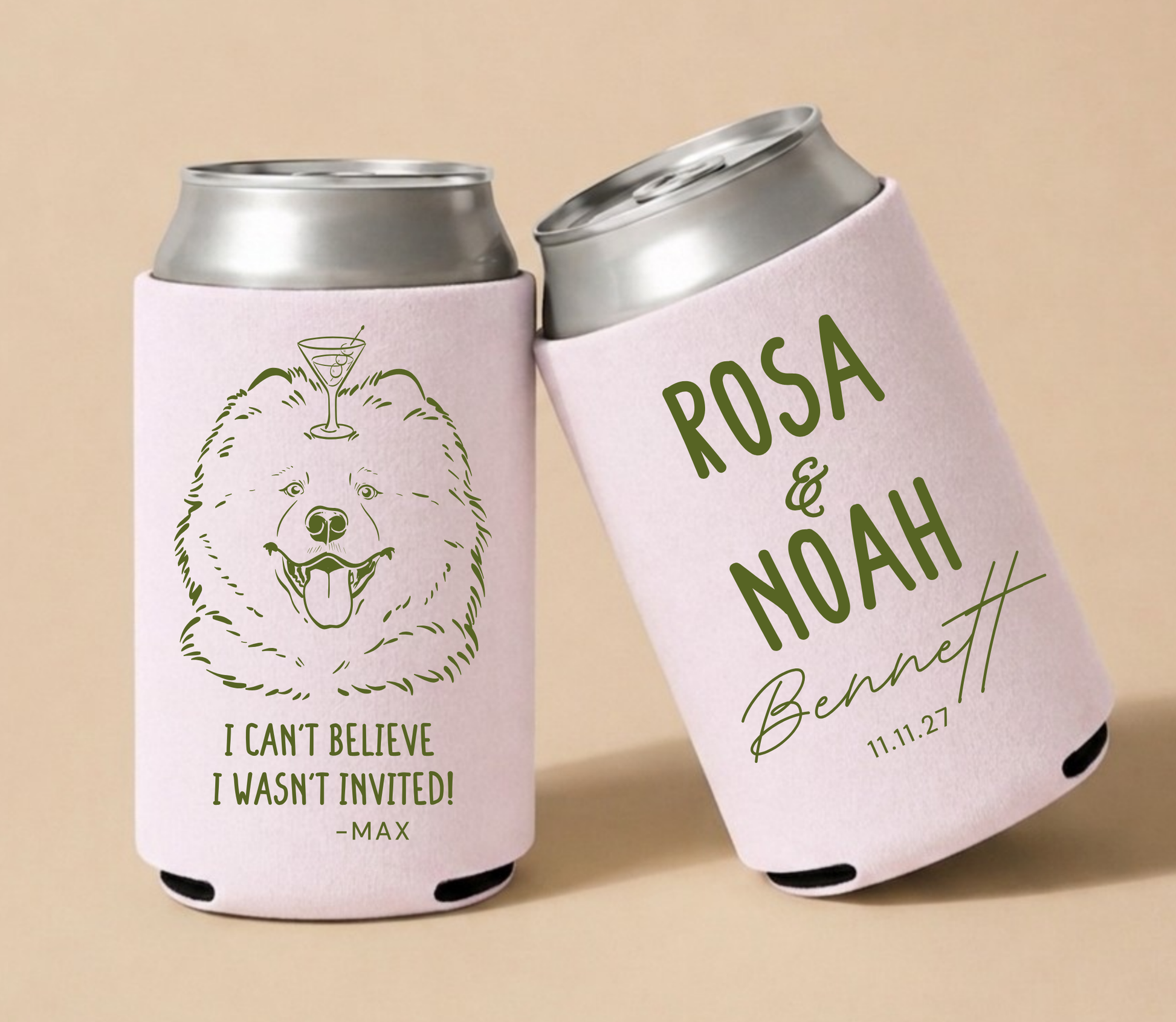Personalized dog wedding can cooler
Funny pet wedding favor can sleeve
Custom dog portrait wedding cooler
Dog lover wedding drink holder