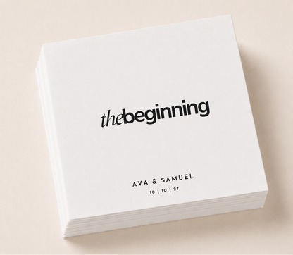 Modern wedding cocktail napkins