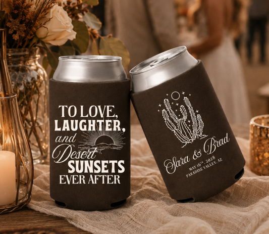 Ranch Wedding Can Coolers