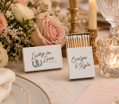 Horseshoe Love Matchbox Lucky Wedding Token